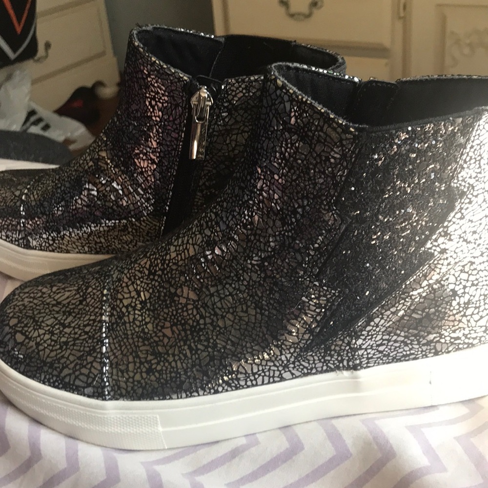 Silver booties